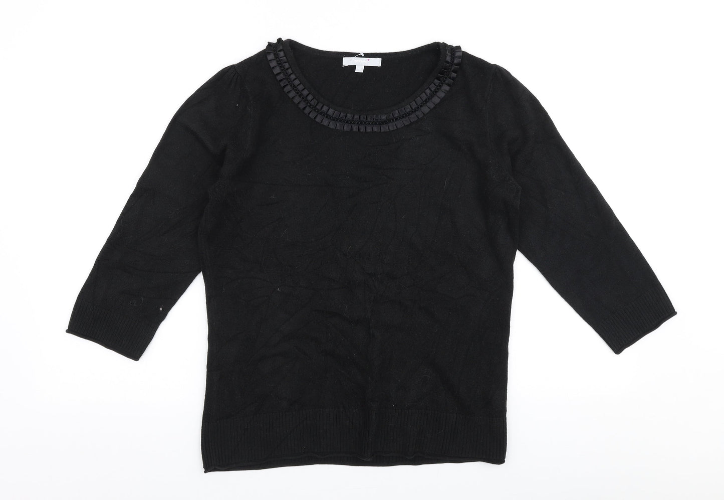 Womens UK Size 12 Per Una Black Pullover Jumper
