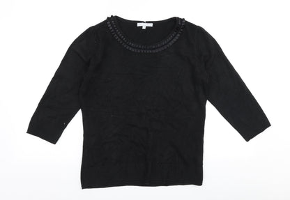 Womens UK Size 12 Per Una Black Pullover Jumper