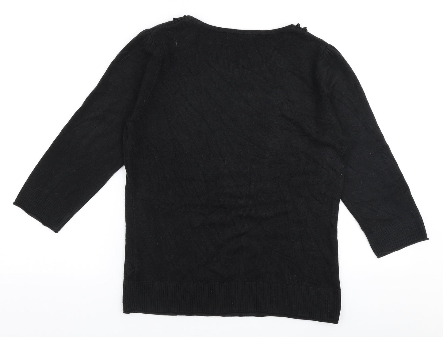 Womens UK Size 12 Per Una Black Pullover Jumper