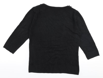 Womens UK Size 12 Per Una Black Pullover Jumper