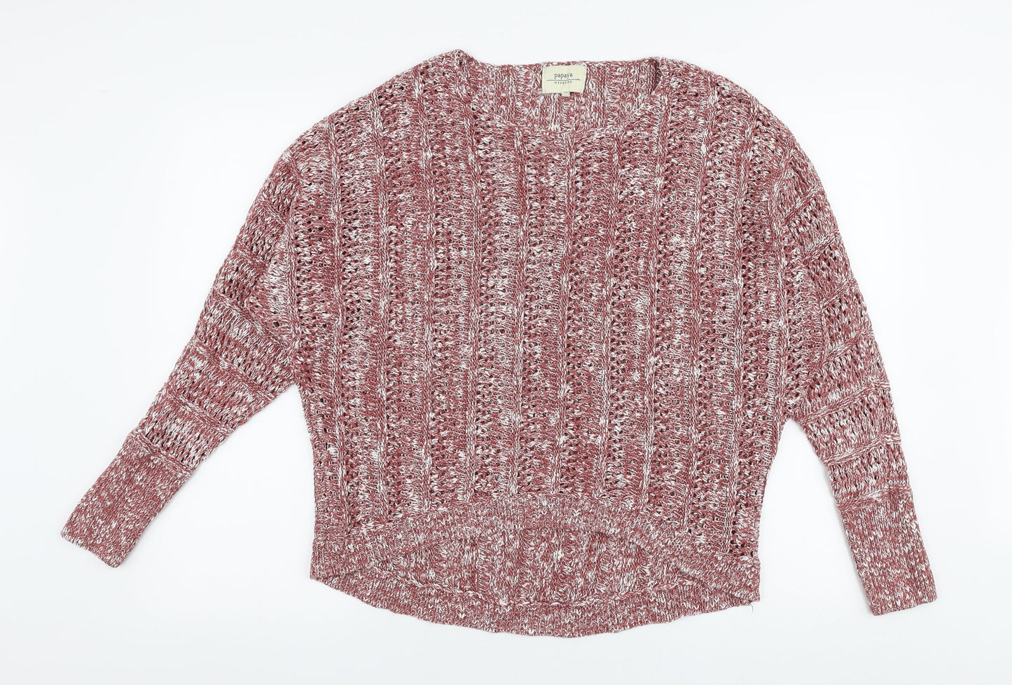 Womens UK Size 14 Papaya Red Pullover Jumper