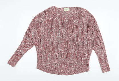 Womens UK Size 14 Papaya Red Pullover Jumper
