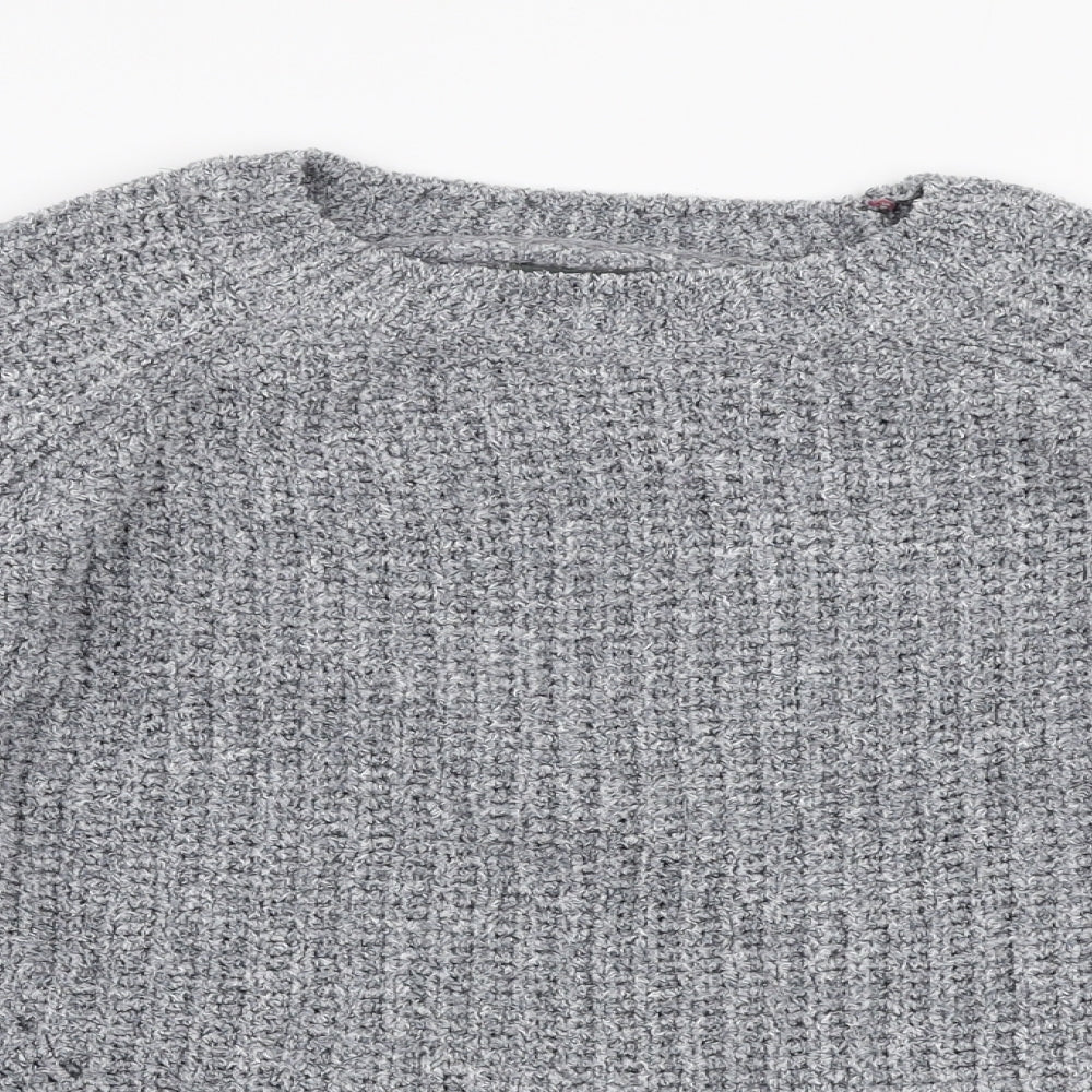 Primark Womens Grey Round Neck  Polyester Pullover Jumper Size S