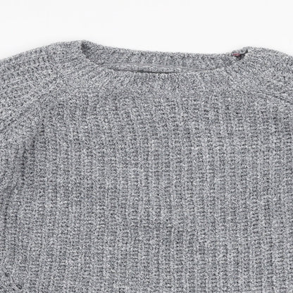 Primark Womens Grey Round Neck  Polyester Pullover Jumper Size S