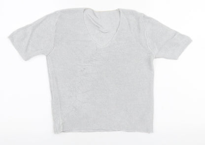 Womens UK Size 10 Marks and Spencer Grey Basic T-Shirt