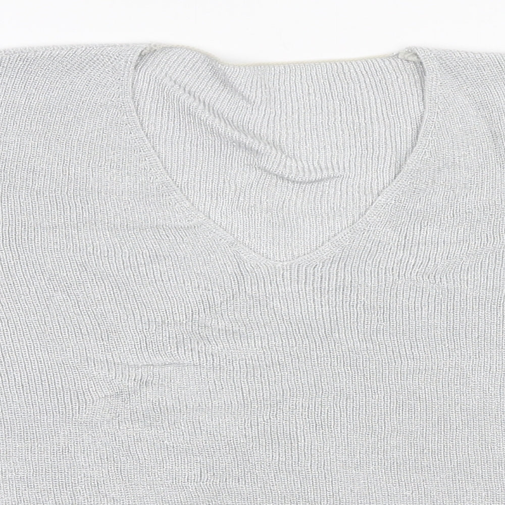 Womens UK Size 10 Marks and Spencer Grey Basic T-Shirt