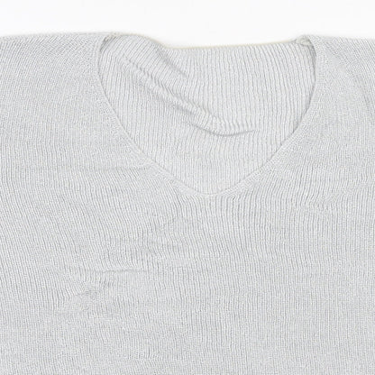 Womens UK Size 10 Marks and Spencer Grey Basic T-Shirt