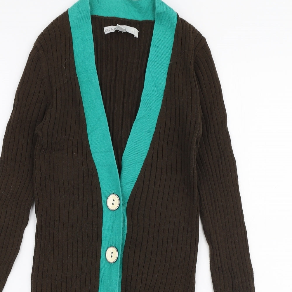 Womens UK Size XS Old Navy Brown Cardigan Jumper
