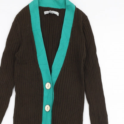 Womens UK Size XS Old Navy Brown Cardigan Jumper