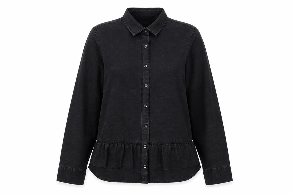 Womens UK Size 14 NEXT Grey Basic Button-Up