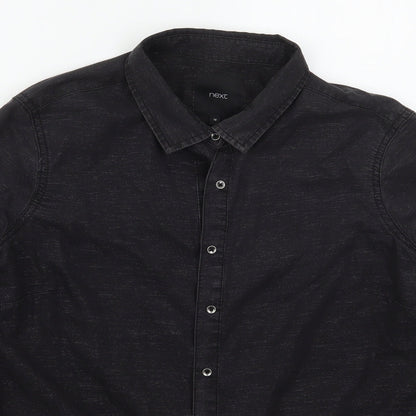Womens UK Size 14 NEXT Grey Basic Button-Up