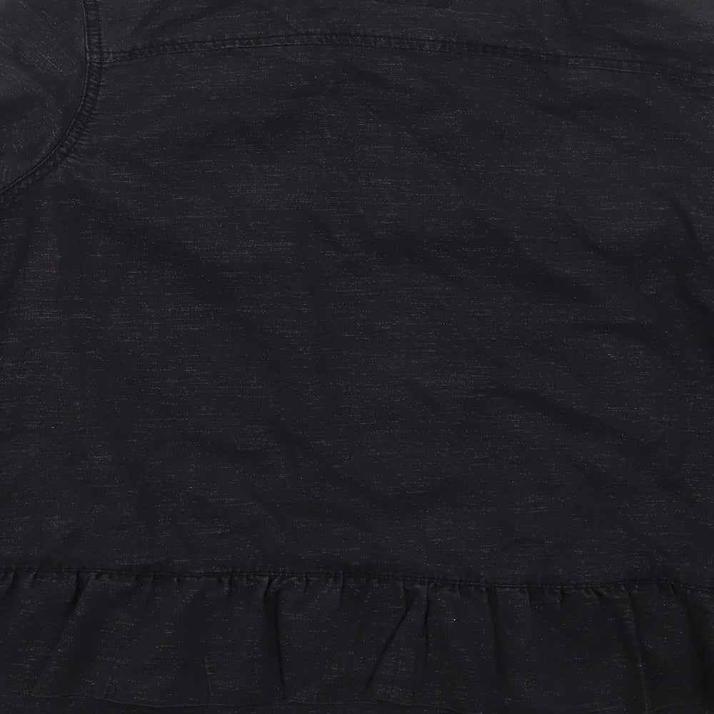Womens UK Size 14 NEXT Grey Basic Button-Up