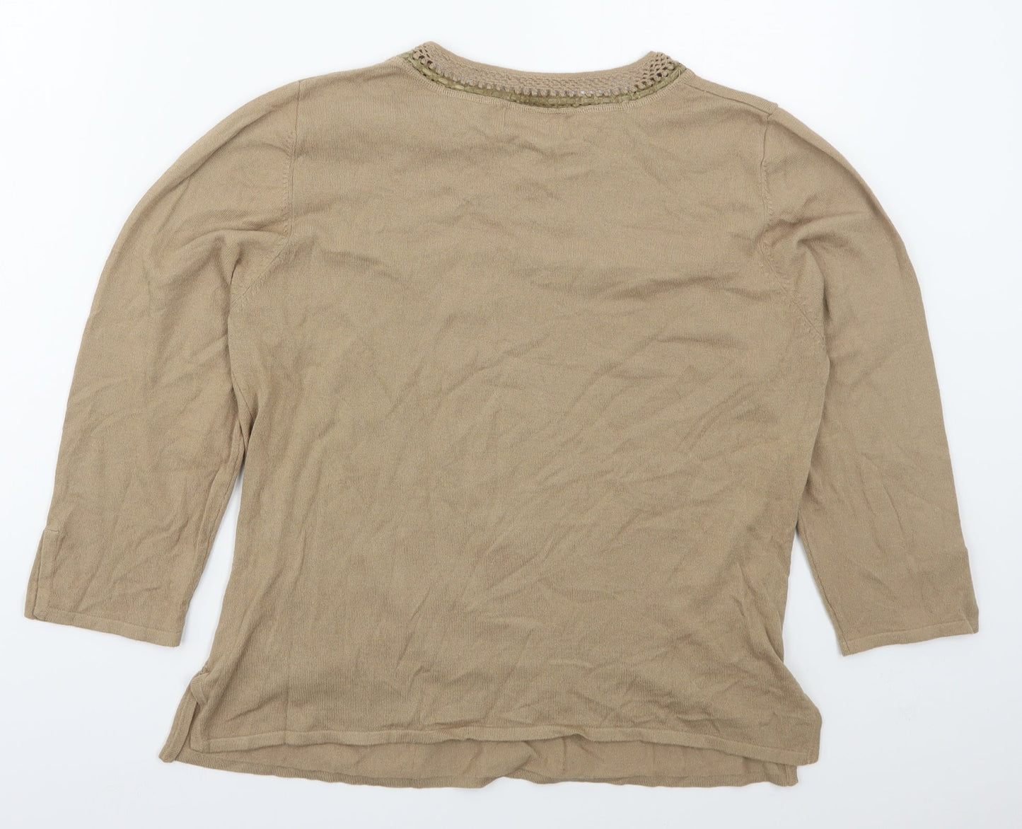 Womens UK Size L Klass Beige Pullover Jumper