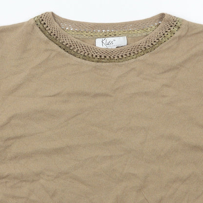 Womens UK Size L Klass Beige Pullover Jumper