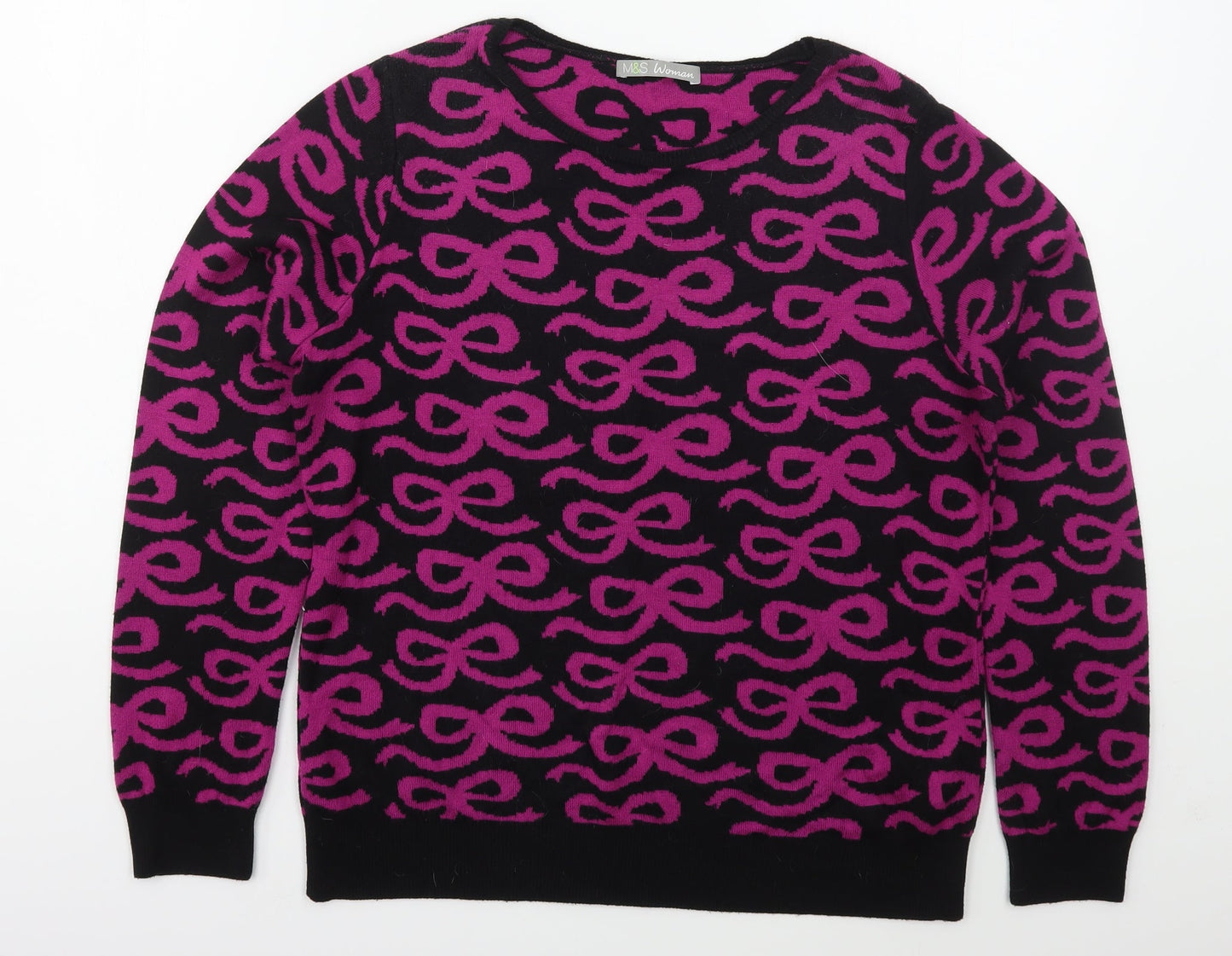Womens UK Size 14 Marks and Spencer Black Pullover Jumper