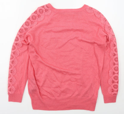 Womens UK Size 12 Marks and Spencer Pink Pullover Jumper