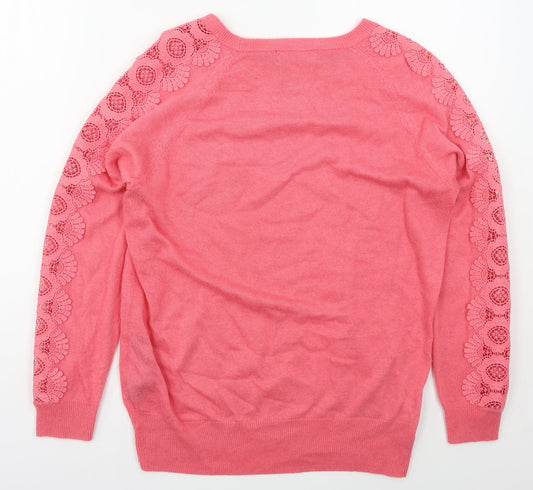 Womens UK Size 12 Marks and Spencer Pink Pullover Jumper