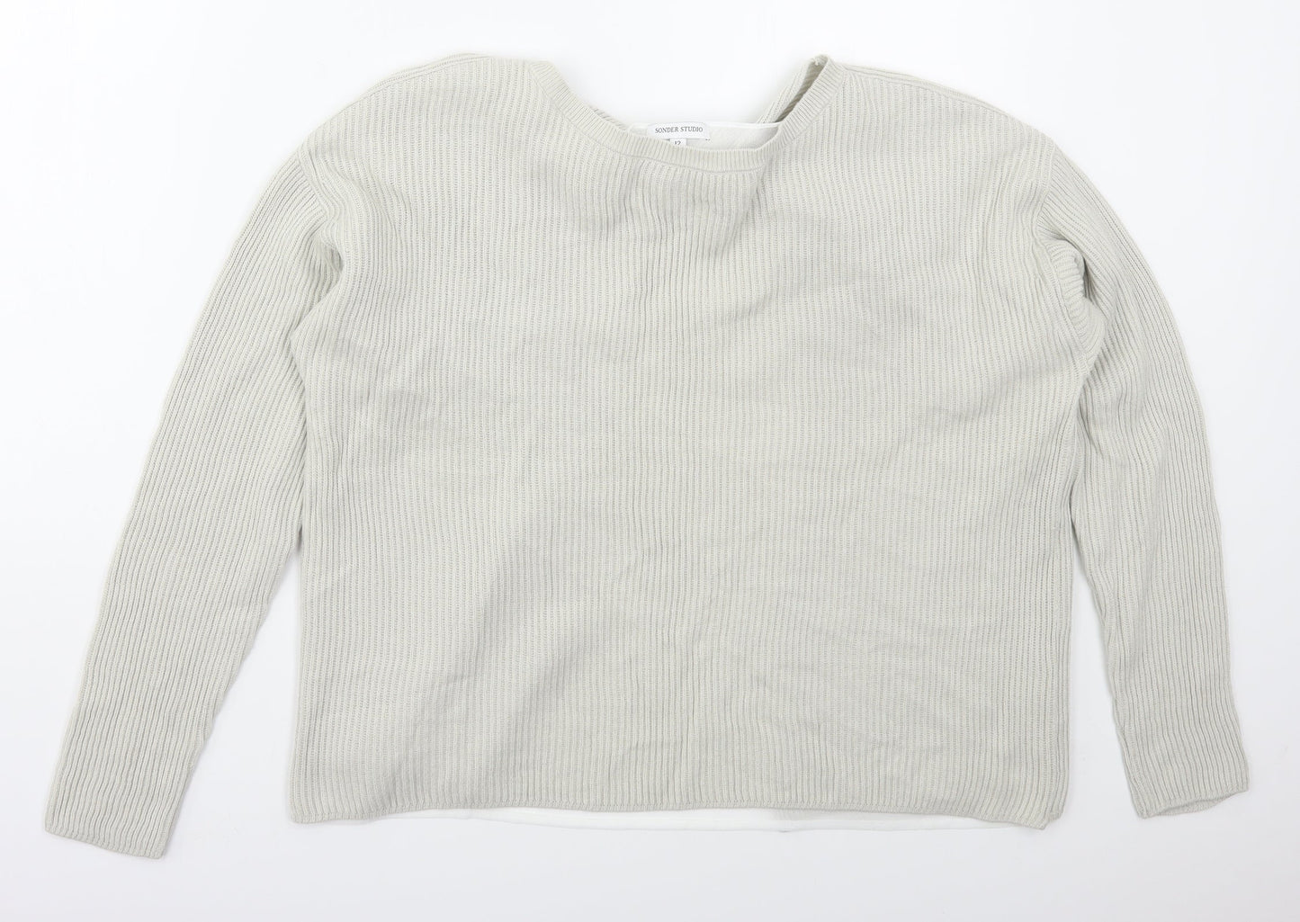 Womens UK Size 12 Sonder Studio Grey Pullover Jumper