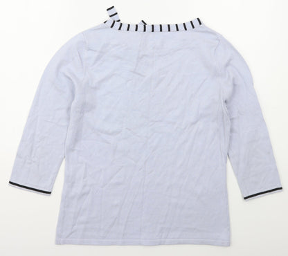 Womens UK Size 14 M&Co Blue Pullover Jumper