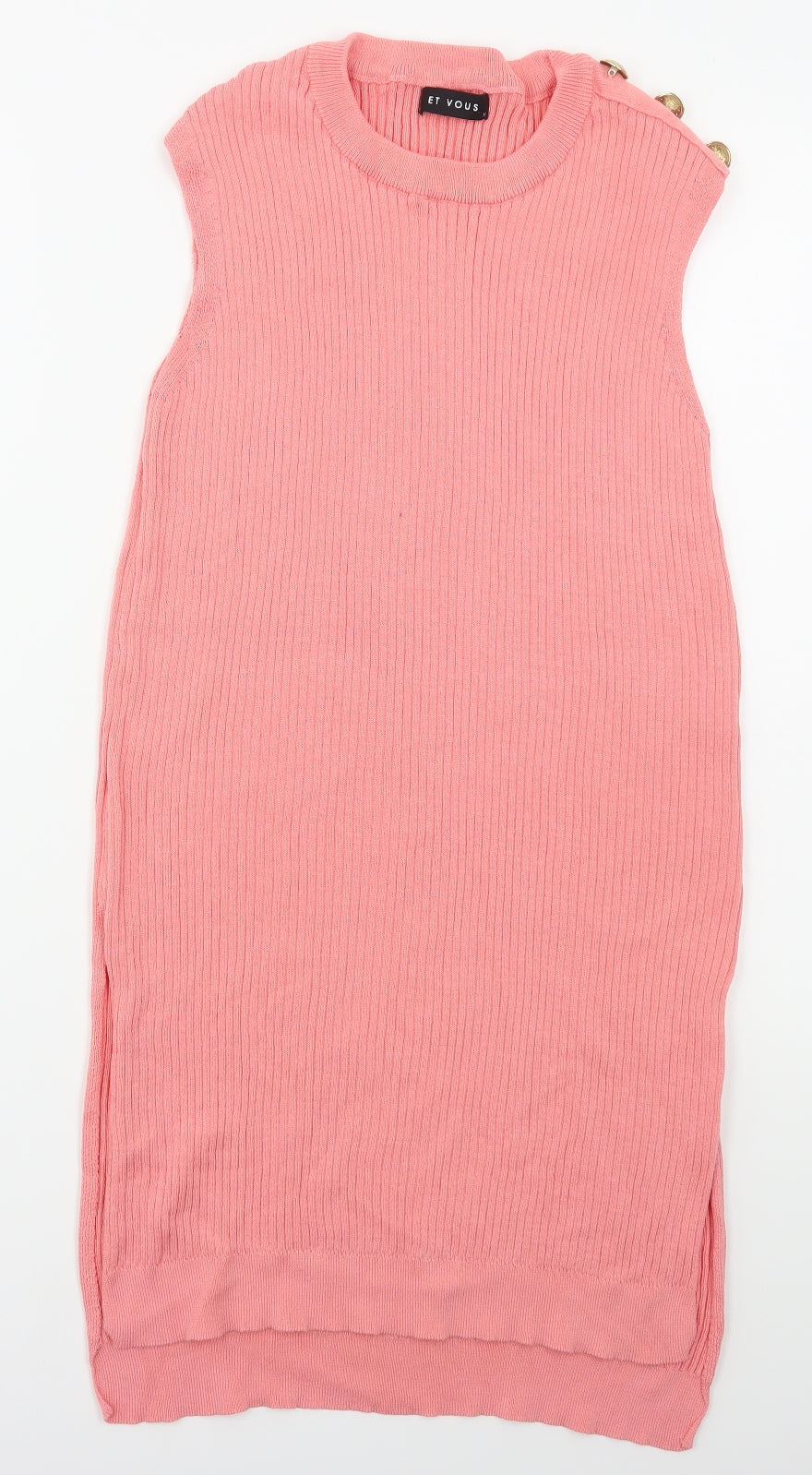 Womens UK Size M Matalan Pink Vest Jumper