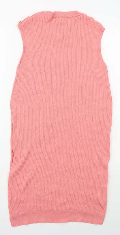 Womens UK Size M Matalan Pink Vest Jumper