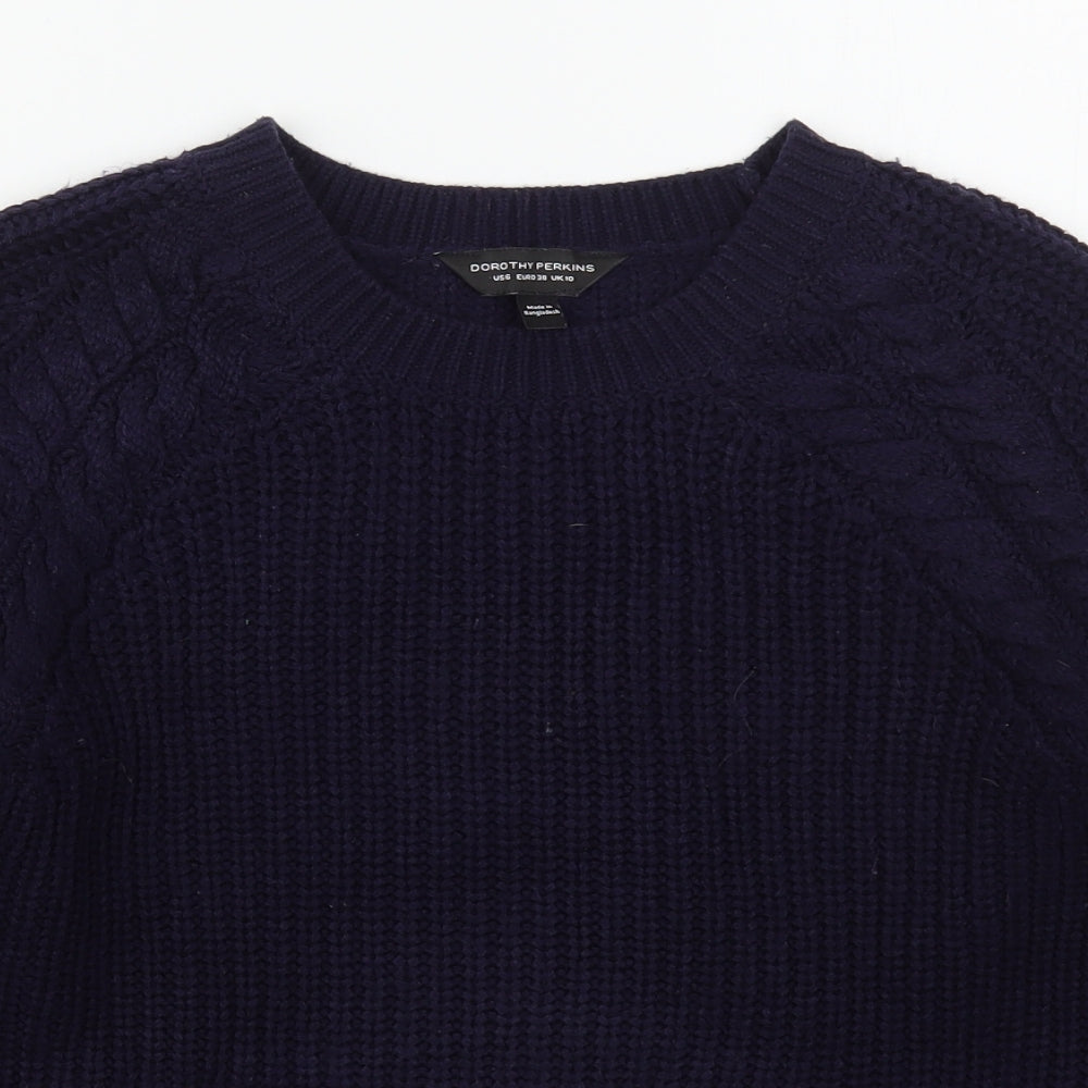 Womens UK Size 10 Dorothy Perkins Blue Pullover Jumper