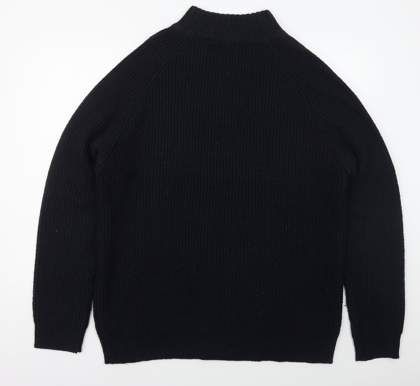H & Lewis Mens Blue V-Neck  Acrylic Pullover Jumper Size 2XL