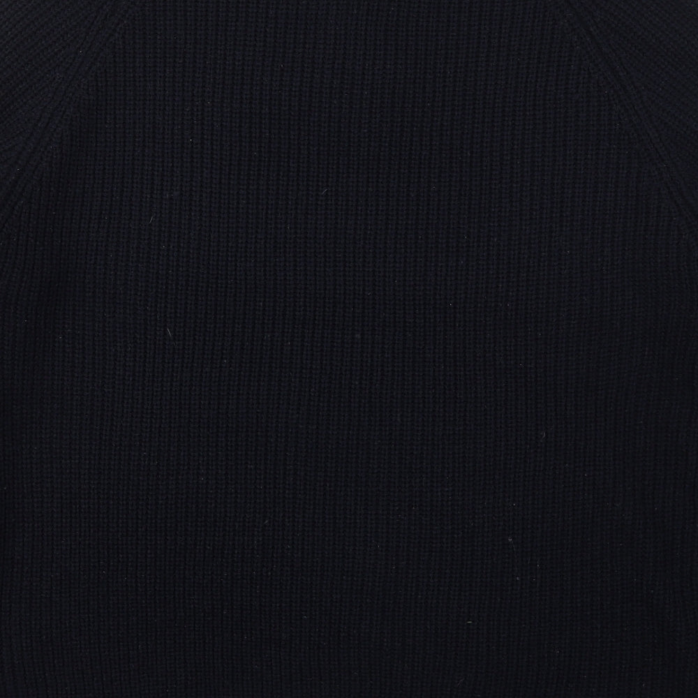 H & Lewis Mens Blue V-Neck  Acrylic Pullover Jumper Size 2XL