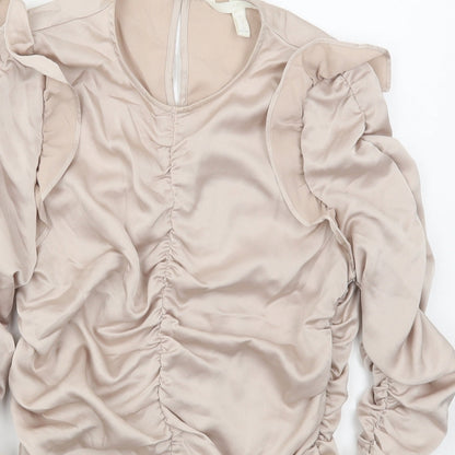 Womens UK Size S H&M Pink Basic Blouse