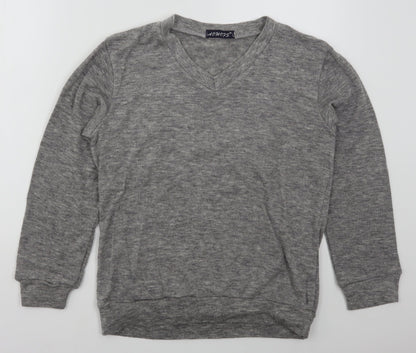AOWO73 Womens Grey  Polyester Pullover Sweatshirt Size M  Pullover