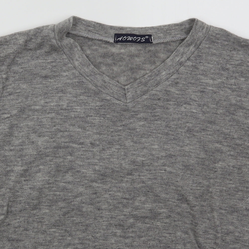 AOWO73 Womens Grey  Polyester Pullover Sweatshirt Size M  Pullover