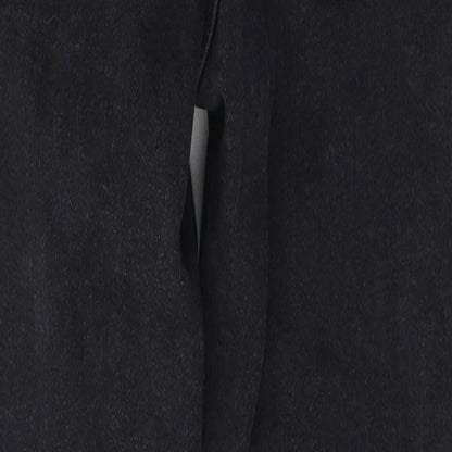 New Look Womens Black  Cotton Skinny Jeans Size 8 L26 in Regular Button - ripped detail