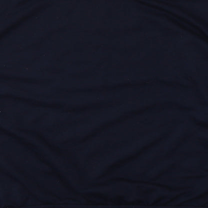Brand and care label for SHEIN women’s blue cotton pullover sweatshirt, size S, pullover - california