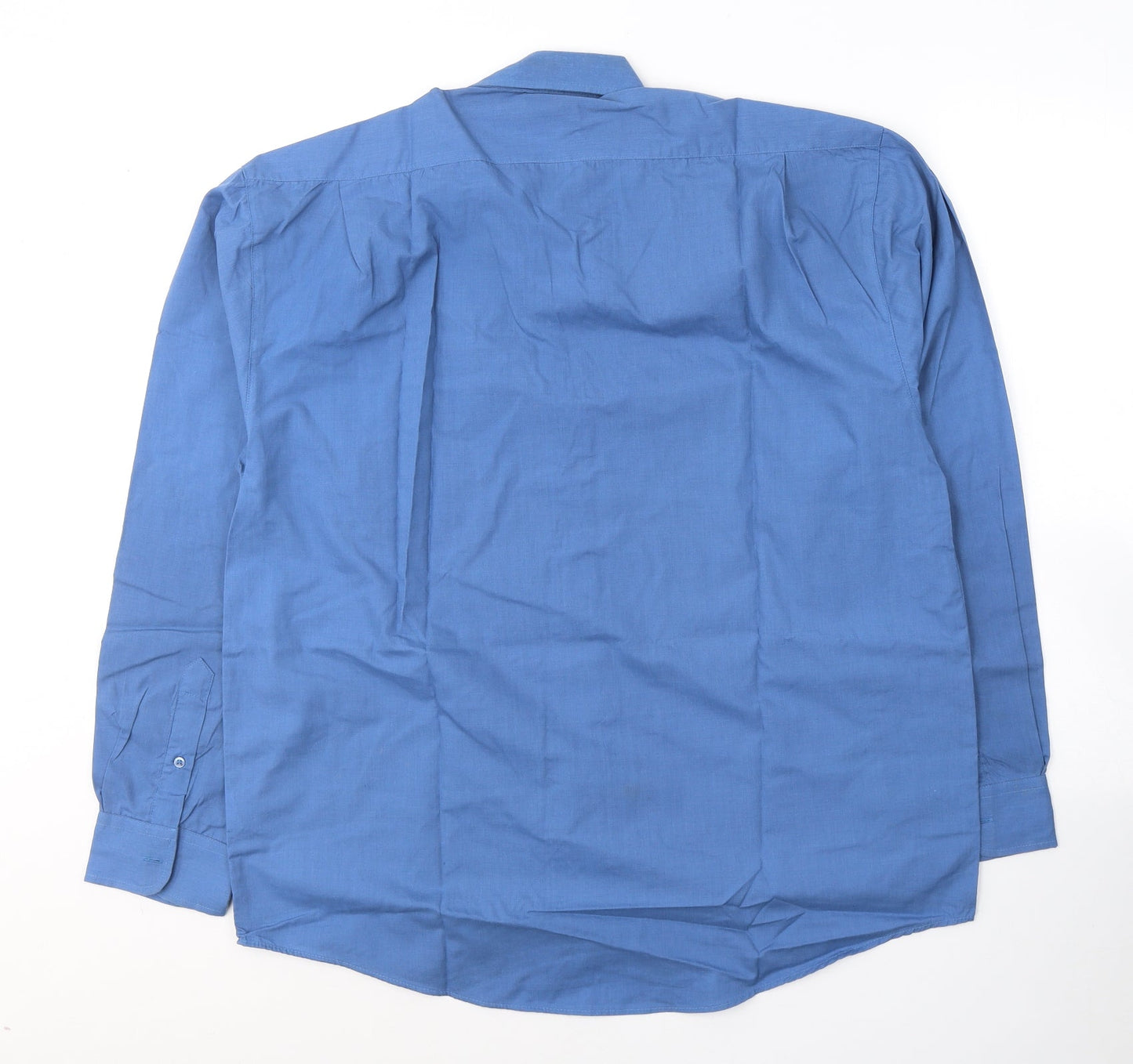 Mens UK Size XL Infuse Blue  Button-Up Long Sleeve Casual Shirt
