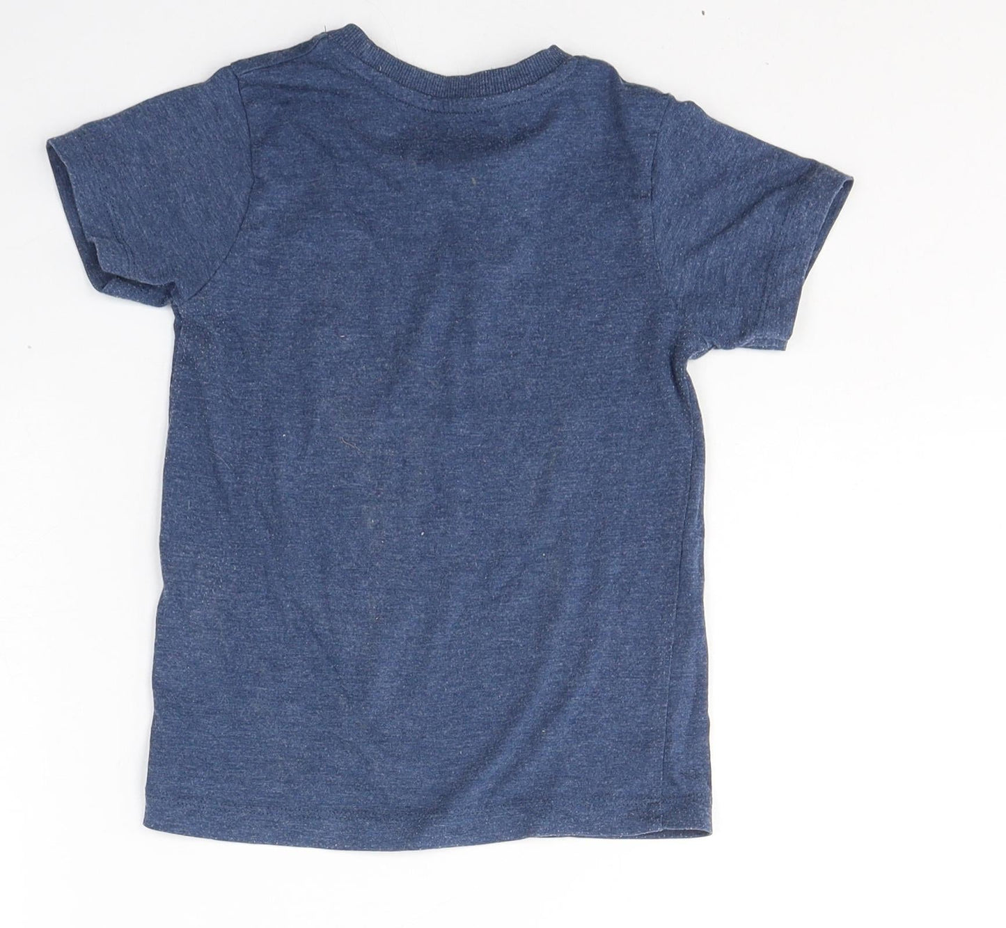 URBN DEPT  Boys Blue  Cotton Basic T-Shirt Size 4 Years Round Neck Pullover