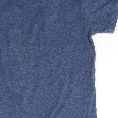 URBN DEPT  Boys Blue  Cotton Basic T-Shirt Size 4 Years Round Neck Pullover