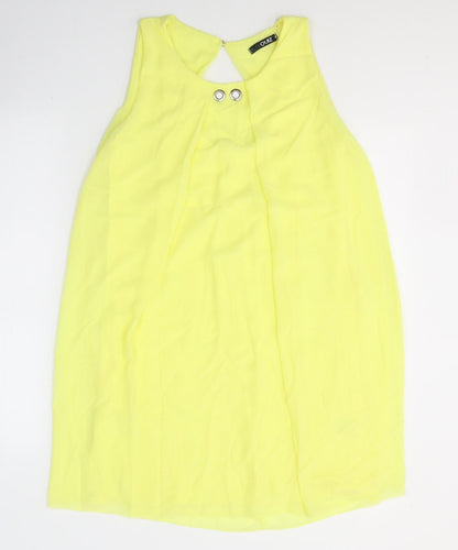 Quiz Womens Yellow  Polyester Tank Dress  Size M  Round Neck Pullover