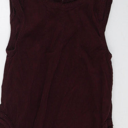 name it Girls Red  Cotton A-Line  Size 7 Years  Round Neck Button