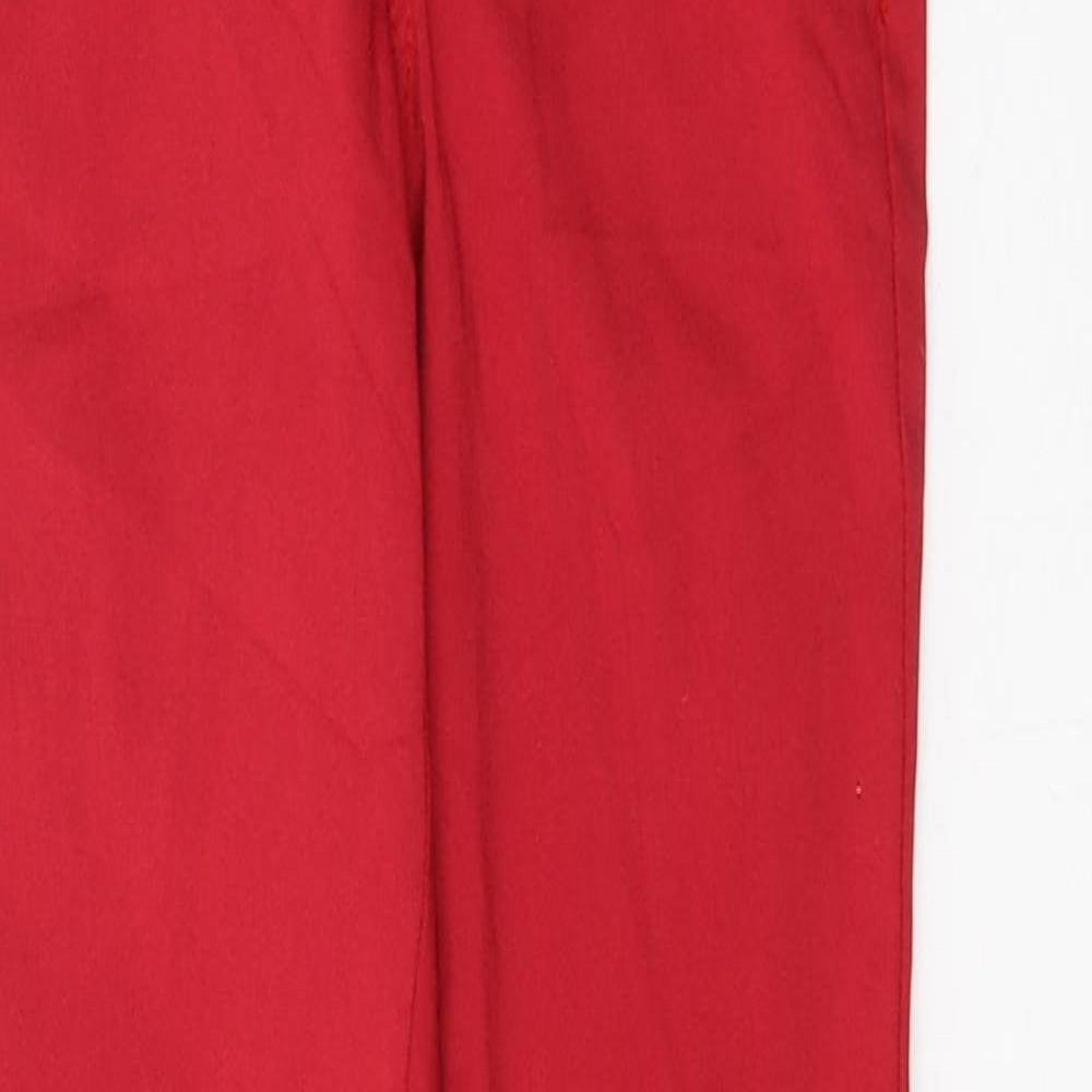Womens UK Size 2XS Pieces Regular Fit Skinny Red Jeans