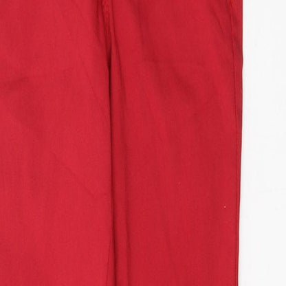 Womens UK Size 2XS Pieces Regular Fit Skinny Red Jeans
