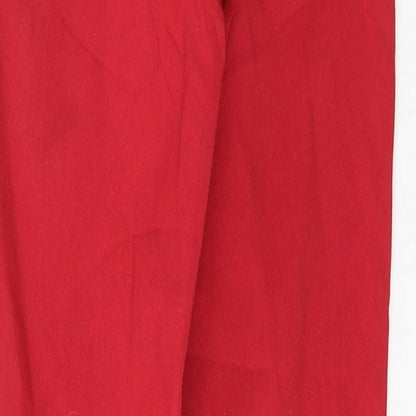 Womens UK Size 2XS Pieces Regular Fit Skinny Red Jeans