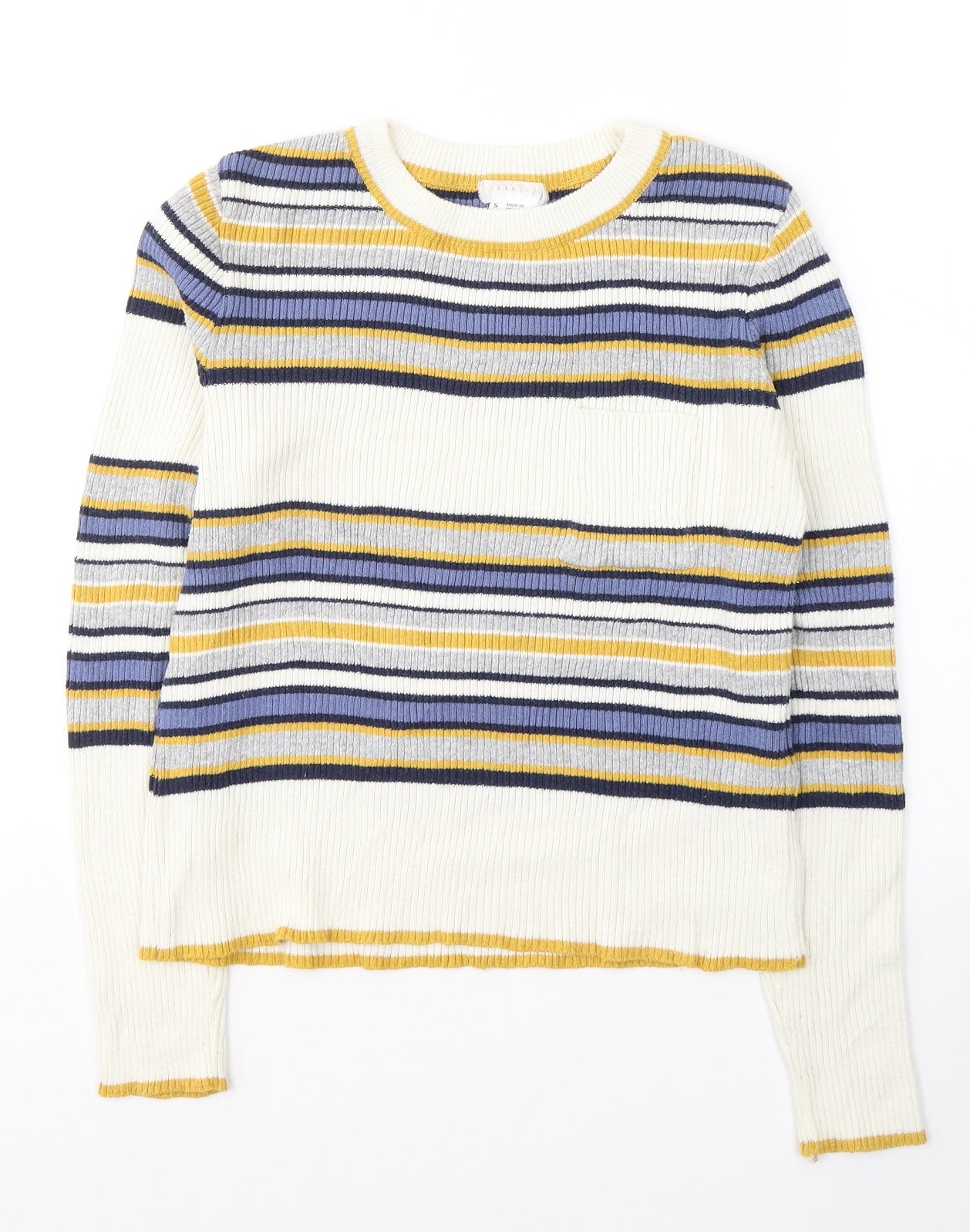 Womens UK Size S Cooperative Ivory Pullover Jumper