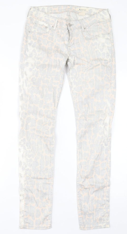Womens UK Size 30 in H&M Regular Fit Straight Grey Jeans