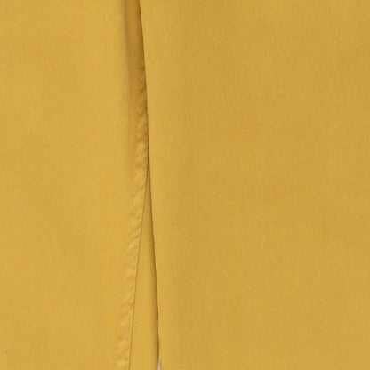 bebe Womens Yellow  Cotton Straight Jeans Size 34 in L30 in Regular Button