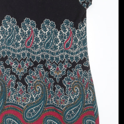 Inspire Collection Womens Multicoloured Geometric Polyester A-Line  Size L  Crew Neck Pullover