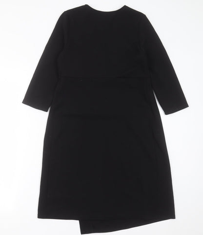 New Look Womens Black  Polyester A-Line  Size 12  V-Neck Pullover