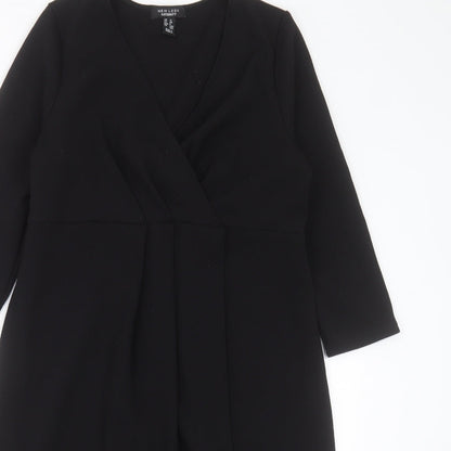 New Look Womens Black  Polyester A-Line  Size 12  V-Neck Pullover