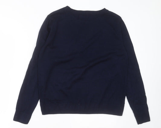 Womens UK Size M Marks and Spencer Blue Pullover Jumper
