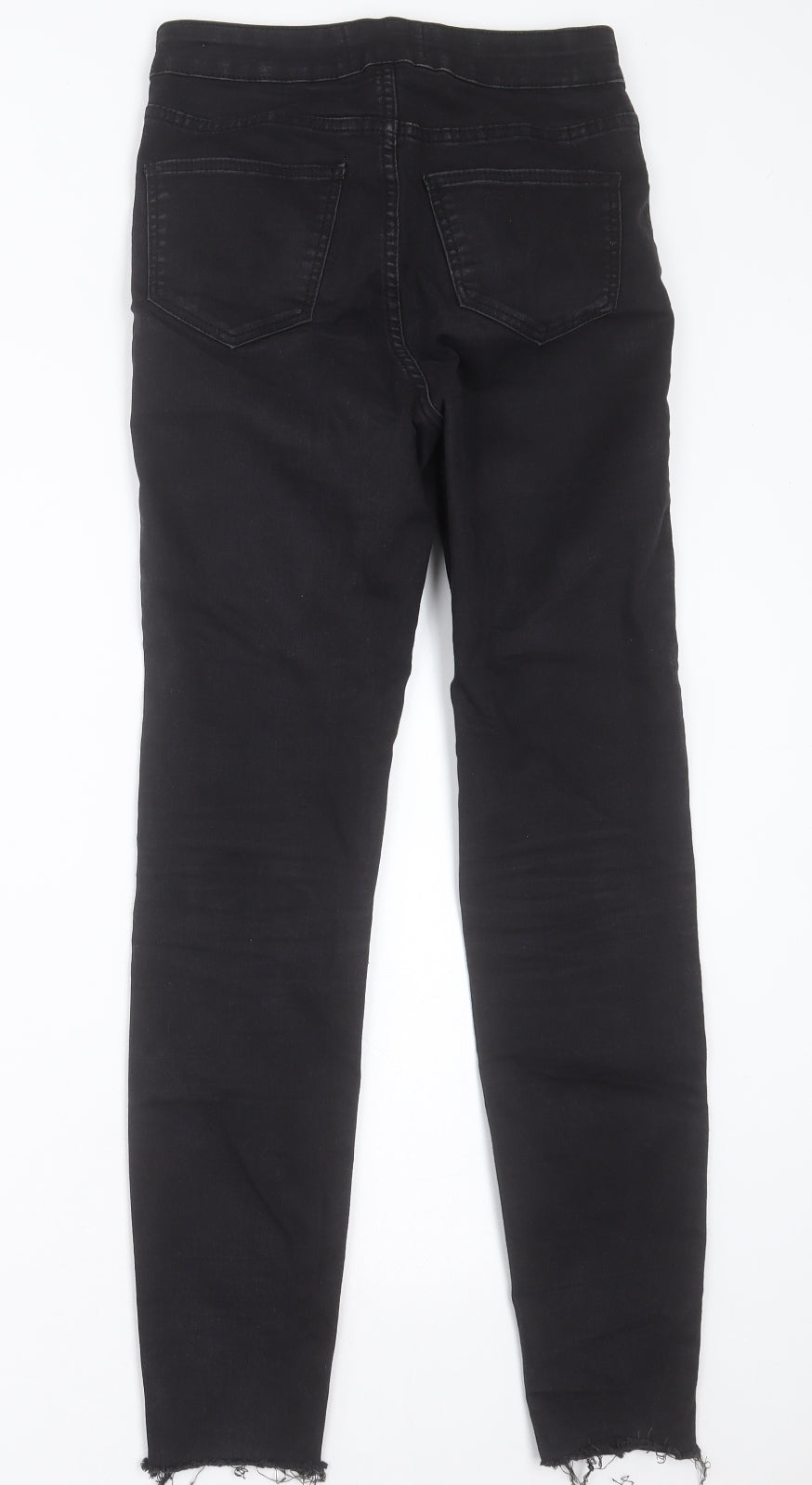 New Look Womens Black  Cotton Skinny Jeans Size 8 L28 in Regular Button