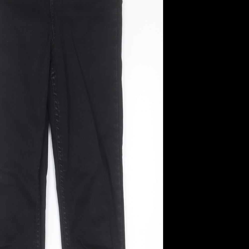 New Look Womens Black  Cotton Skinny Jeans Size 8 L28 in Regular Button